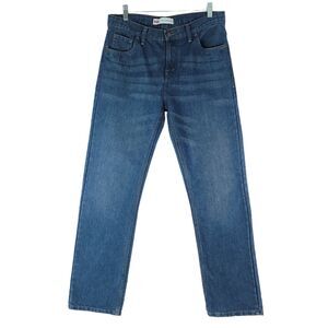 Levis 505 Jeans Boys 20 Regular 30x32 Blue Straight Leg Denim Stretch Adjustable